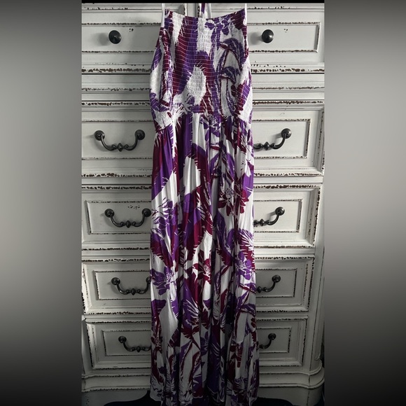 NWT Free People maxi dress purple white size M - Picture 8 of 14